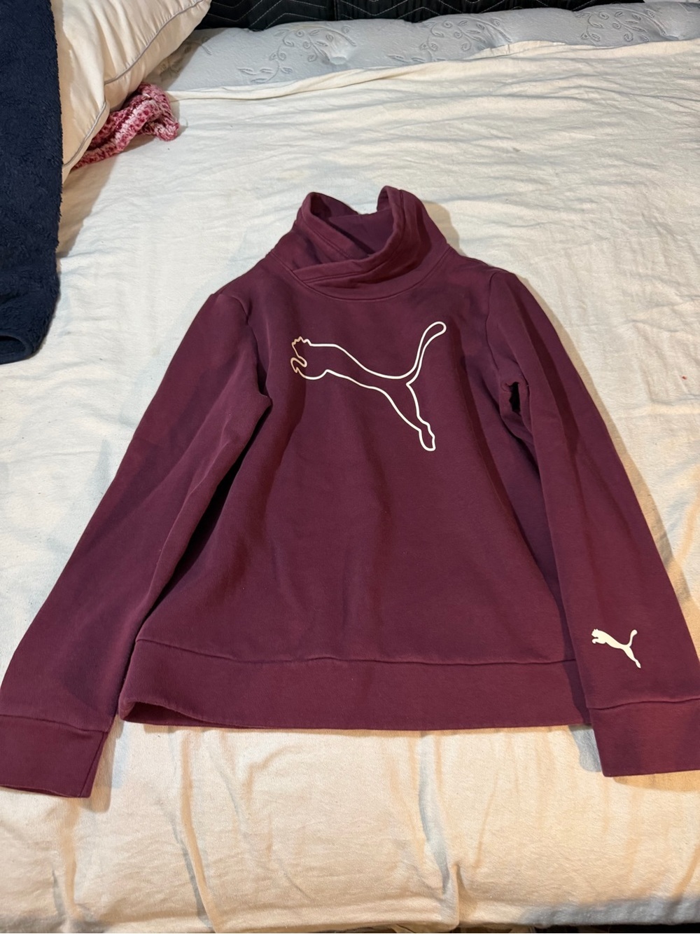 Puma Women's Burgundy Cowl Neck Sweatshirt